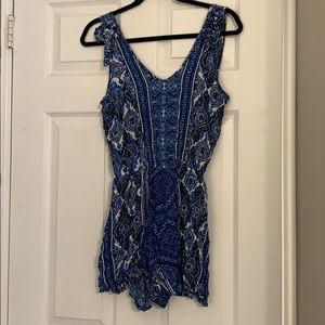 Blue multicolor romper